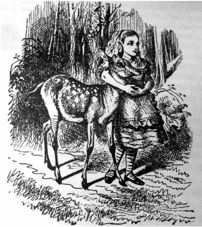 Alice clasping her arms round Fawn
