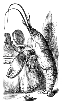 Frog-Footman and Fish-Footman
holding an invitation